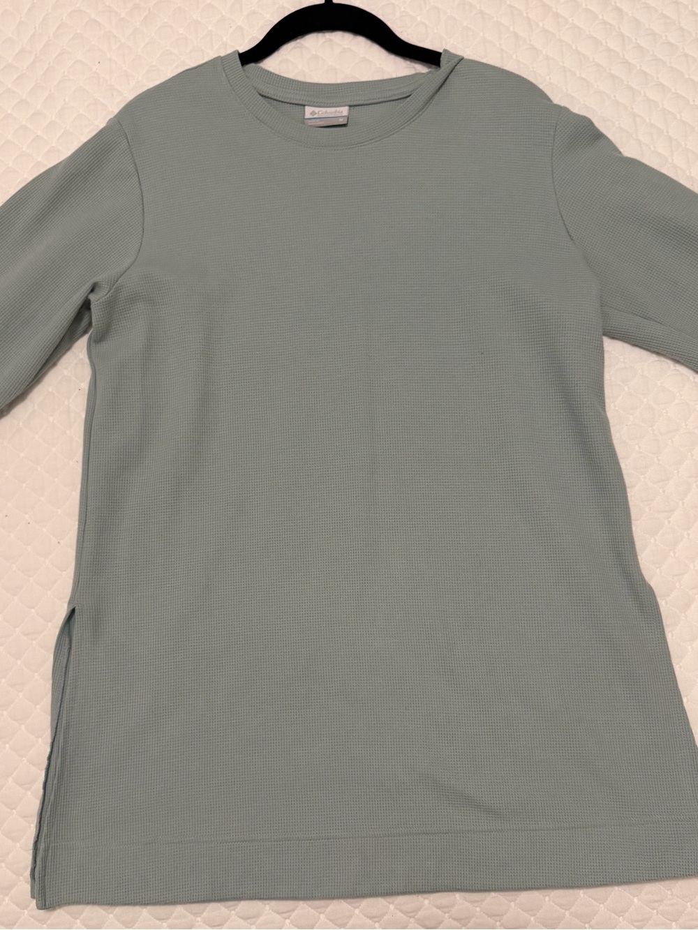 Columbia waffle weave long sleeve tunic, size M